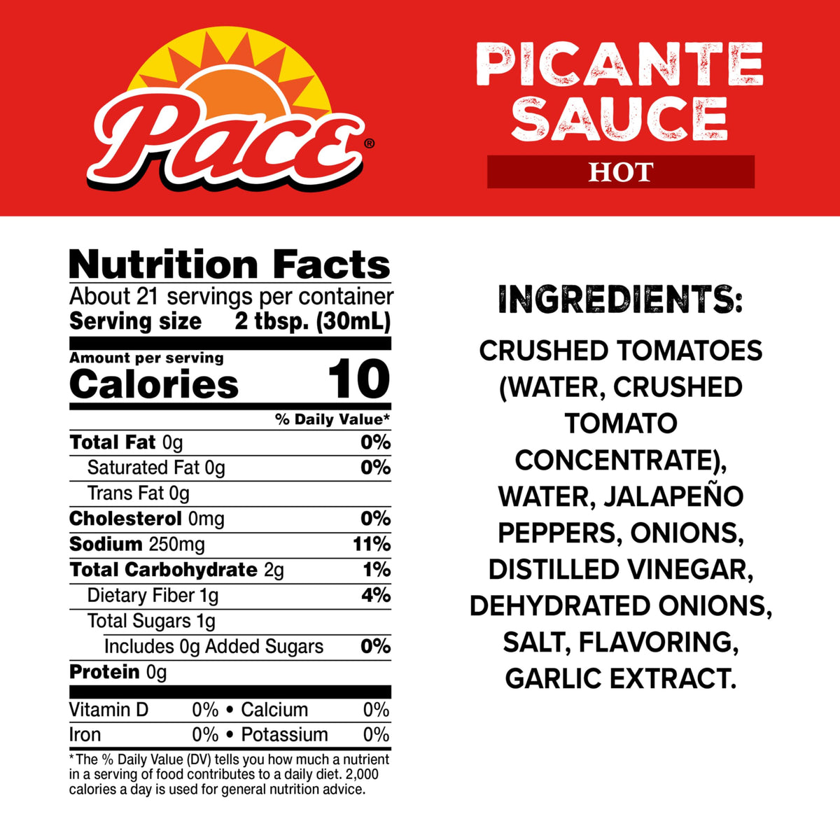 Hot Picante Sauce by Pace – 24 Ounce (Pack of 1), Model 200650000029