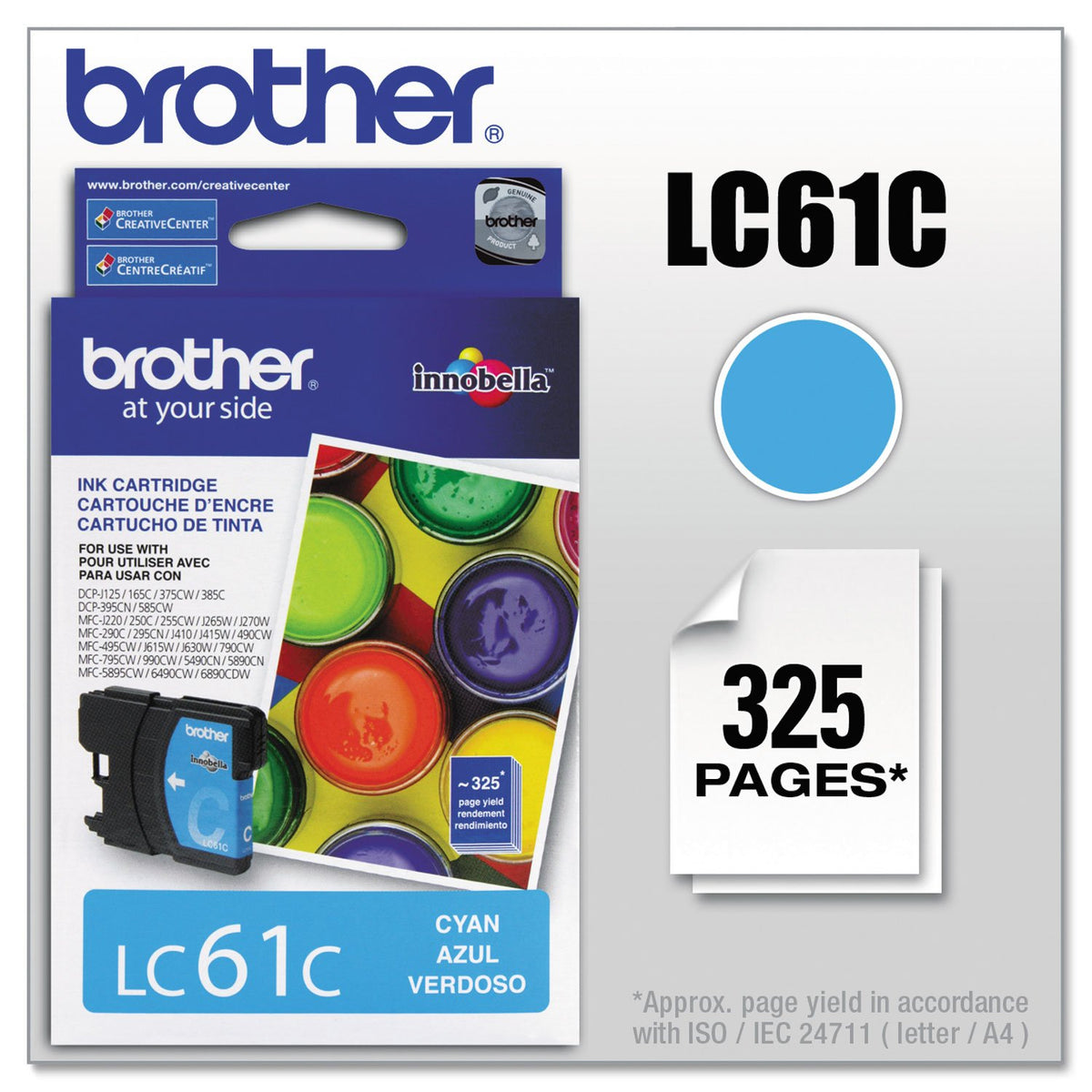 Brother Cyan / Pack of 1 / 1 Inkjet Ink Cartridges