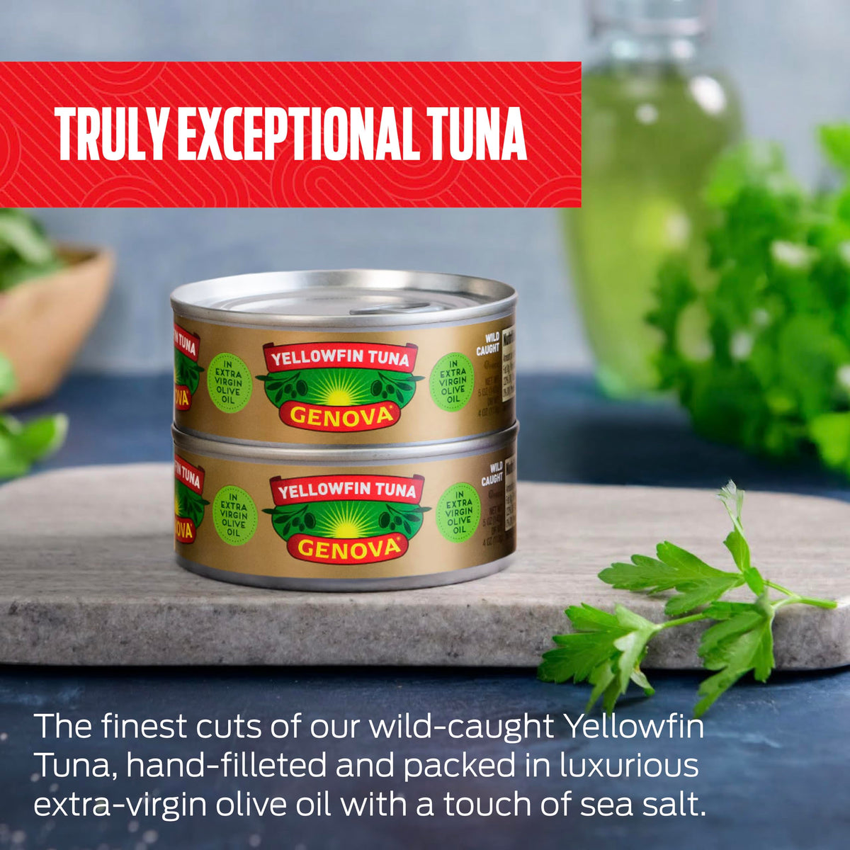 Genova Yellowfin Tuna in Extra Virgin Olive Oil / 5 Ounce (Pack of 24) / Tuna Tuna Fish