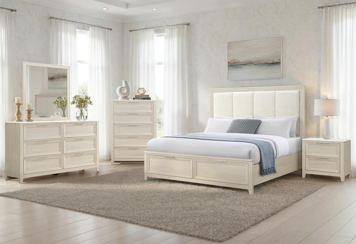 Global Furniure Mariah Mirror in Beige by Global Furniture USA – 41"L x 0.8"W, Engineered Wood, Beige, Model MARIAH-BEIGE-MR