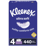Ultra Soft Facial Tissues by Kleenex – 110 Count (Pack of 4), Paper, White, Pack of 4, Model each