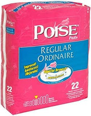 Poise Regular Absorbency Pads - 22 ea
