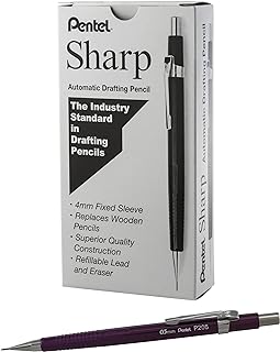 Pentel Sharp Mechanical Pencil, (0.5mm), Metallic Purple Barrel, Box of 12 (P205MV)