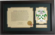 Ojeda - Coat of Arms and Last Name History, 14x22 Inches Matted and Framed