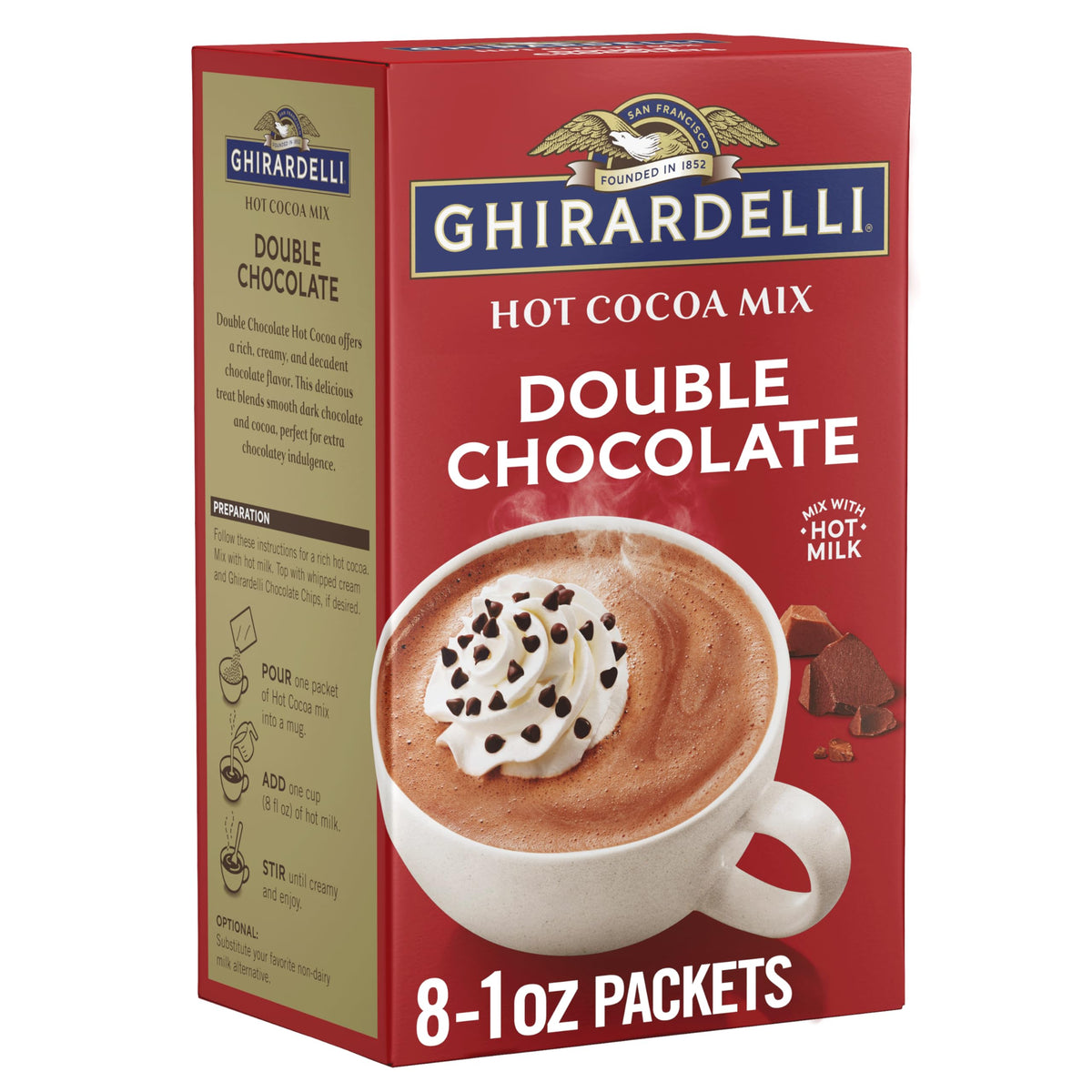 Ghirardelli Double Chocolate / 8 ct (Pack of 1) / 1 Cocoa