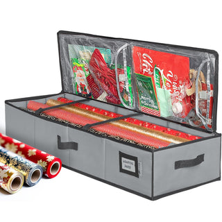 Holdn’ Storage Wrapping Paper Organizer Bag, Holds 40 Inch Rolls, Gray