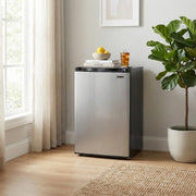 2.6 cu. ft. Mini Fridge in Stainless Steel - 1-Door by Magic Chef – 2.6 cu. ft., 2.6 cubic_feet, Silver, Model MCBR265SE