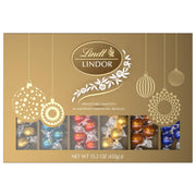 LINDOR Holiday Deluxe Assorted Chocolate Candy Truffles Gift Box by Lindt – 0.42 Ounce (Pack of 36), Pack of 36