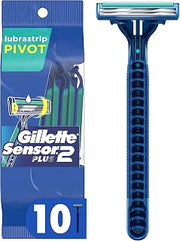 Gillette Sensor2 Plus Pivoting Head Men’s Disposable Razors, 10 Count (Pack of 3)