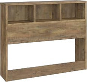 Furnifact Wood-Finish Queen Headboard with Open Bookcase Shelves, Headboard with Storage for Queen Size Bed Headboard Only, Mango