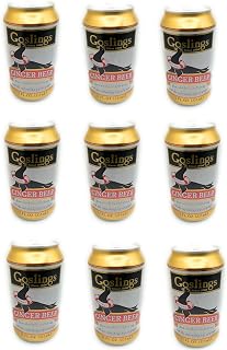 Goslings Stormy Ginger Beer, All Natural Flavor with the Refreshing Zip of Ginger, 12 fl oz Cans (9 Cans)