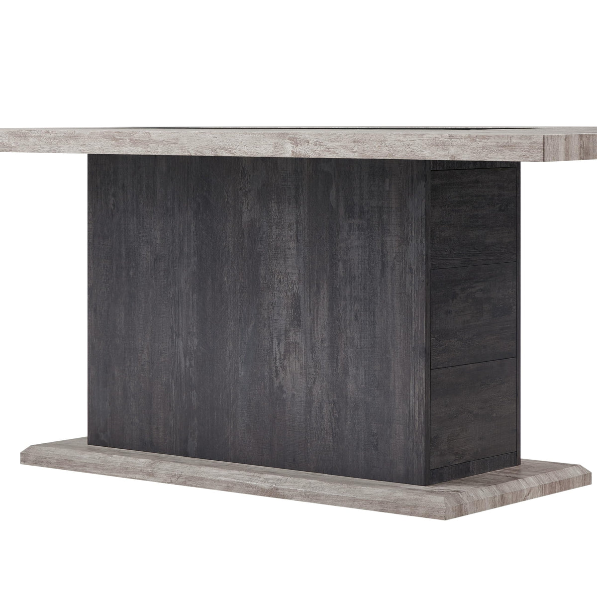 D8030 Dining Table with Storage Drawers by Global Furniture USA – Engineered Wood, Grey, Model AMZ-D8030DT