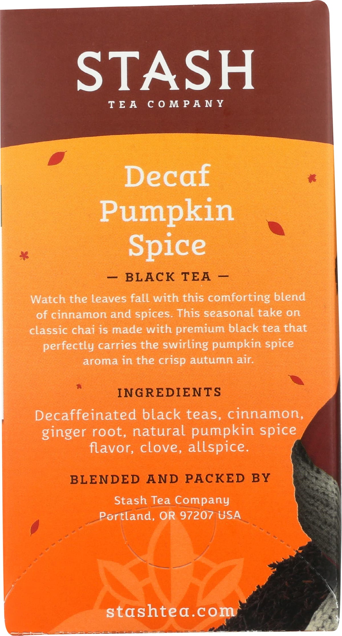 Decaffeinated Tea-Pumpkin Spice - 18 - Bag by Stash – 18 Count (Pack of 1), Model 0077652083767