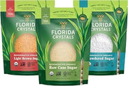 Florida Crystals Regenerative Organic Sugars, 3 Pack Baker's Collection | Raw Cane Sugar, Brown Sugar, Powdered Sugar | Regenerative Organic Sugars, Variety Pack,Ideal for Baking & Desserts