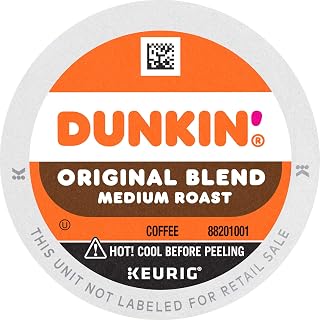 Dunkin' Donuts, Dunkin Donuts Coffee Medium Roast Original Blend K-Cup Pods, 10 Count