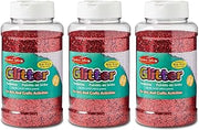 Charles Leonard Creative Arts™ Glitter, 1 lb. Bottle, Red, Pack of 3