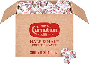 Nestle Carnation Coffee Creamer Half and Half by Coffee Mate – 360 Count (Pack of 1), 360 Count, Pack of 360, Model NES18894