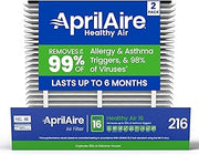 216 Replacement Filter for AprilAire Whole House Air Purifiers - MERV 16, Allergy, Asthma, & Virus, 20x25x4 Air Filter (Pack of 2)