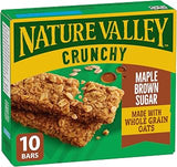 Nature Valley Crunchy Maple Brown Sugar Granola Bars, 10 Count, 210g/7.4 oz., {Imported from Canada}