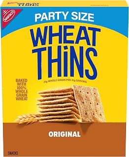 Wheat Thins Original Snacks, Whole Grain Wheat Crackers, Party Size, 20 oz | Snack Crackers, Baked With 100% Whole Grain Wheat, 21g Whole Grain Per 31g Serving