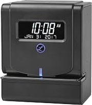 Lathem 2100HD Employee Time Clock for Small Business - Thermal Print Technology, Tru Align System with LED Indicator (Black 9.8 X 6 X 8) - Requires E8 Timecard