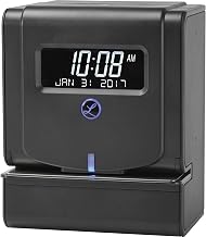 Lathem 2100HD Employee Time Clock for Small Business - Thermal Print Technology, Tru Align System with LED Indicator (Black 9.8 X 6 X 8) - Requires E8 Timecard
