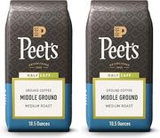 Peet's Coffee Medium Roast Ground Coffee - Middle Ground, 10.5oz Bag (Pack of 2)