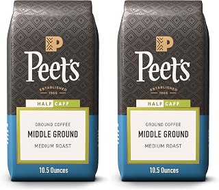 Peet's Coffee Medium Roast Ground Coffee - Middle Ground, 10.5oz Bag (Pack of 2)