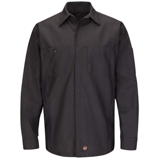 Men's Size Long Sleeve Solid Crew Shirt by Red Kap – XX-Large Tall, Cotton, Charcoal, Model SY10CH LN XXL