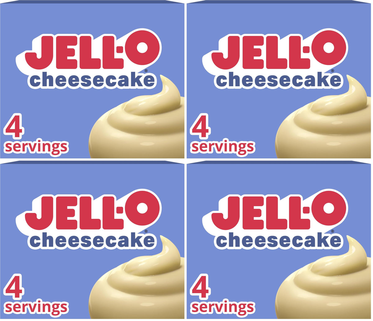 Jell-O CHEESECAKE / 3.4 Ounce (Pack of 4) / White Pudding Mixes
