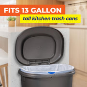 Essentials 13 Gallon Kitchen Trash Bags by Hefty – 120 Count (Pack of 1), 13.0 gallons, PE, White, Model E89168PR