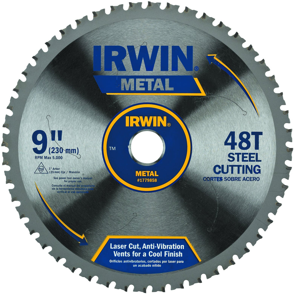 IRWIN 9" 48T / Metal Cutting / 1 Miter Saw Blades