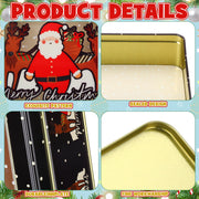 Landhoow Christmas Cookie Tins, 6 Pack, Multicolor Style 2