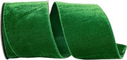 Reliant Ribbon Luxe Plush Velvet, Holiday Green, 4 Inch, 10 Yards