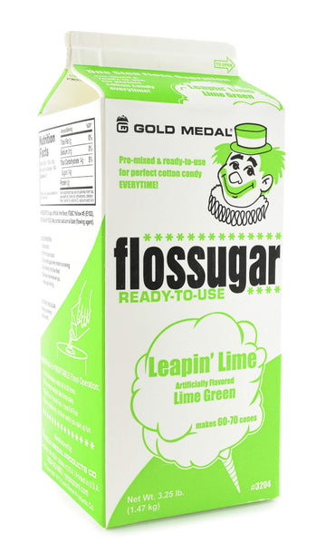 Lime Flossugar by Gold Medal – 52 Ounce (Pack of 1), Lime Green, Model 3204