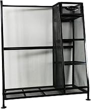 Golf Bag & Golfing Equipment Heavy-Duty Metal Organizer Rack w/ 3 Storage Shelves by Suncast – 1 Pack, Metal, Black, Model GO3216