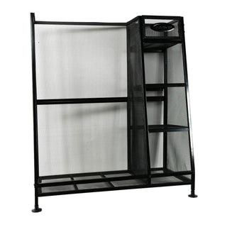 Golf Bag & Golfing Equipment Heavy-Duty Metal Organizer Rack w/ 3 Storage Shelves by Suncast – 1 Pack, Metal, Black, Model GO3216