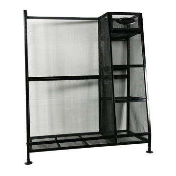 Golf Bag & Golfing Equipment Heavy-Duty Metal Organizer Rack w/ 3 Storage Shelves by Suncast – 1 Pack, Metal, Black, Model GO3216