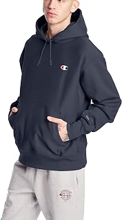 Champion mens Reverse Weave Pullover, Left Chest CHooded Sweatshirt