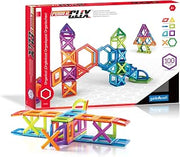 Guidecraft PowerClix Frame Magnetic Building Blocks Set, 100 Piece Magnetic Tiles, Stem Educational Construction Toy