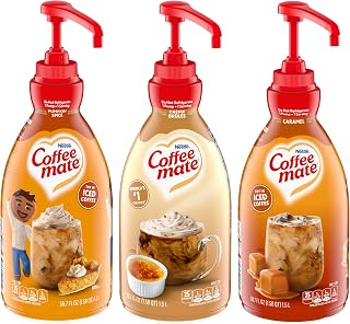 Coffee Mate Pumpkin Spice, Crème Brûlée & Caramel, 1.5 L (Pack of 3)