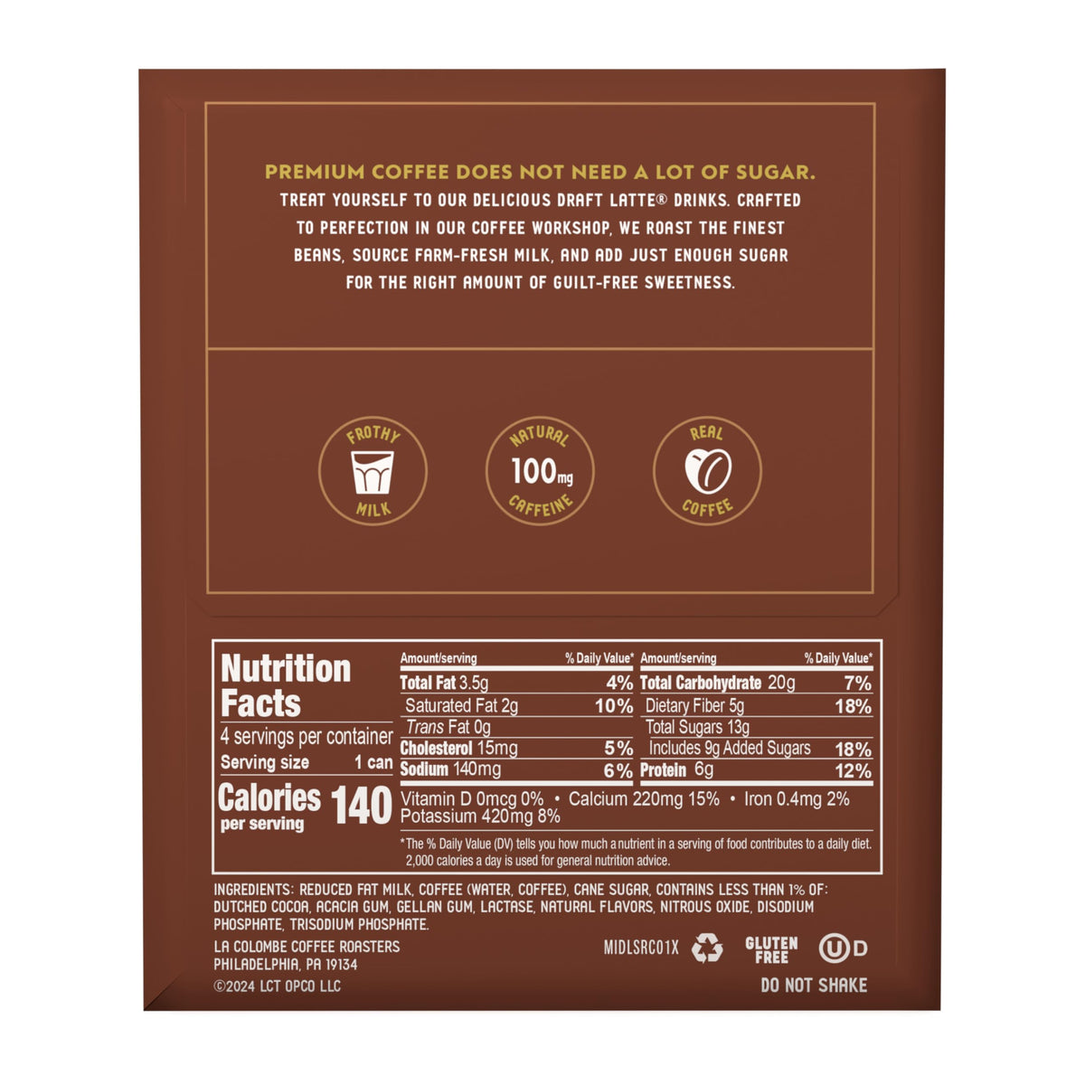 Coffee, S'mores Cold Brew Draft Latte, 9 fl oz Cans, 8 Pack by La Colombe – 36 Fl Oz (Pack of 2), Pack of 2