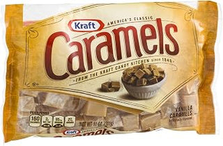 Kraft Caramels Individually Wrapped Caramel Candy Snack Bag (11 oz Bags, Vanilla, 132 Oz (Pack of 12)