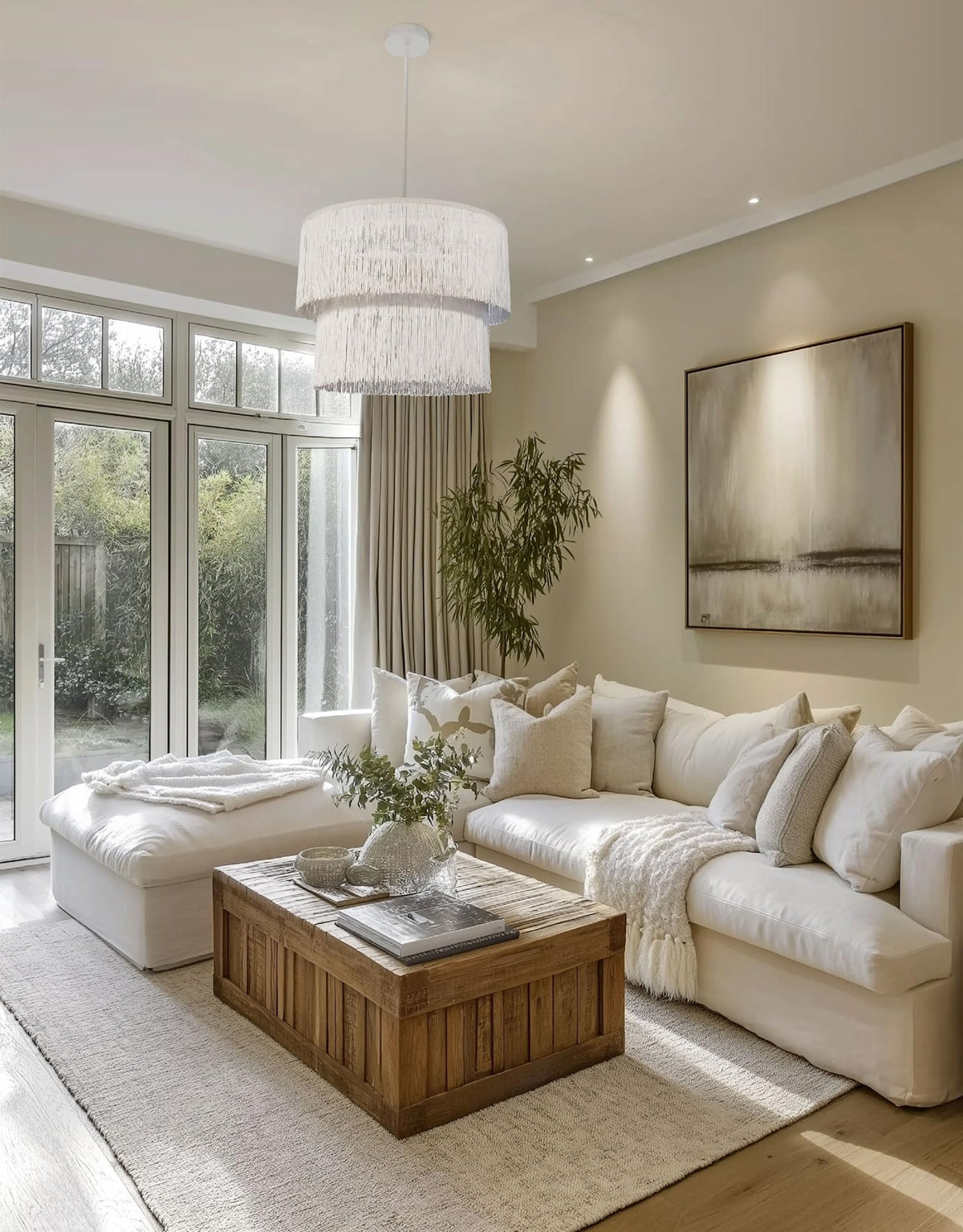 Cadelaria Four Light Chandelier White by Lighting Design – White