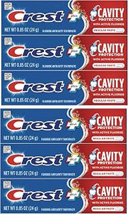 Crest Cavity Protection Regular Toothpaste, Travel Size .85 oz. (24g) - Pack of 6