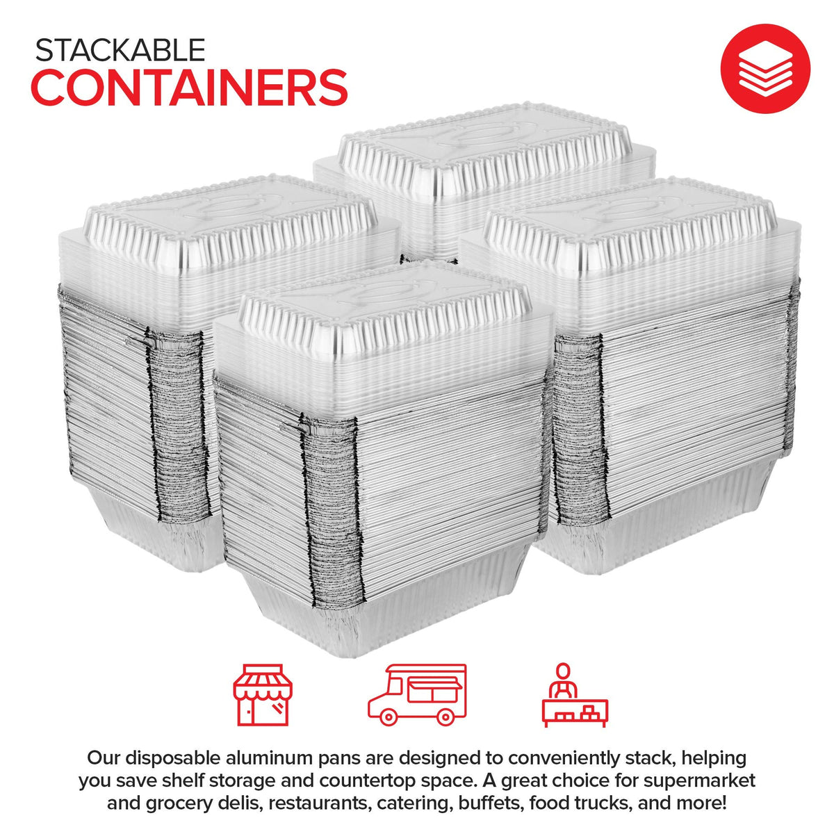 Stock Your Home 2 lb / 100 Pack / Silver Disposable Cookware