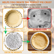 Mobyke Ceramic Pie Weights, 2.2 Pounds, White