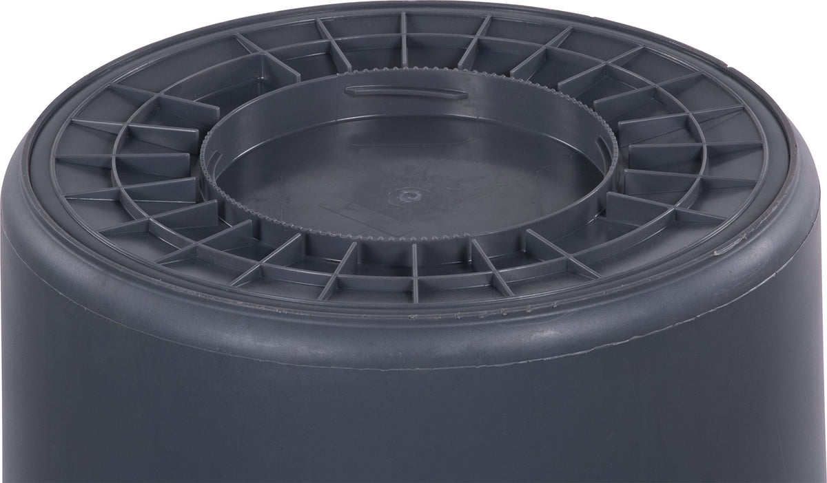 CFS Bronco Round Waste Container Only by Carlisle FoodService Products – 55.0 gallons, Polyethylene (PE), Gray, Model 34105523