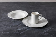 Amanda Porcelain 16 Piece Dinnerware Set by Fortessa – Service for 4, Porcelain, White, Pack of 16, Model 7000.FFD.16SET