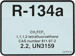 Diversitech R-134A Color Coded Refrigerant ID Label (04134)